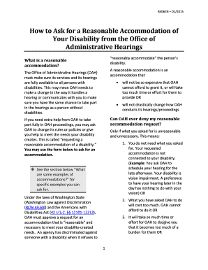 Reasonable Accommodation Request Form