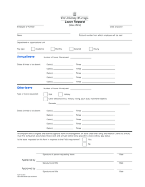 Leave Request Form