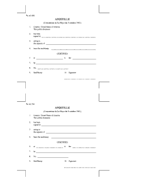 Formulaire d'Apostille