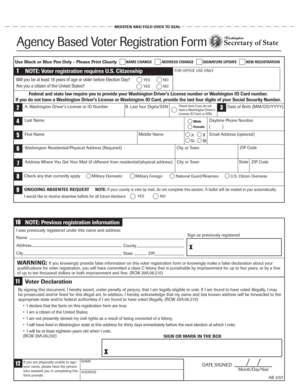 Washington State Voter Registration Form