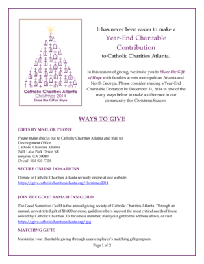 Year-End Charitable Contribution Form