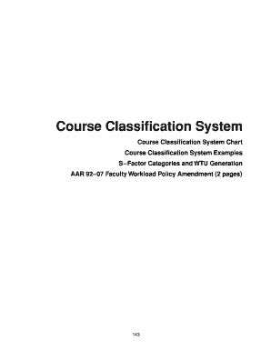 CSU Course Classification System - Academic Senate