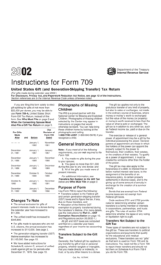 Instructions for Form 709