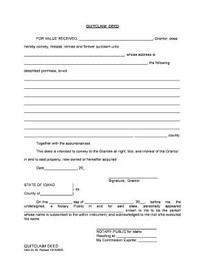 Quitclaim Deed