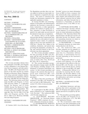 IRS e-file Program Regulations