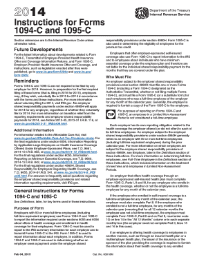 Instructions for Forms 1094-C and 1095-C