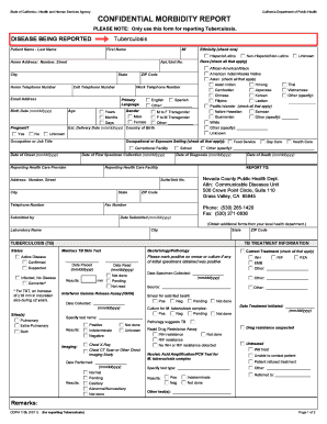 California Tuberculosis Morbidity Report