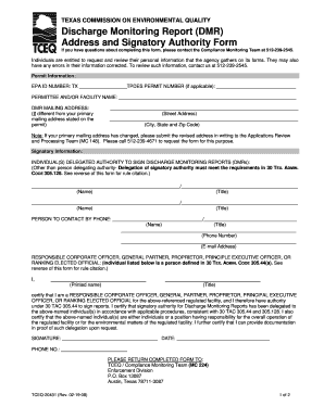 Texas Discharge Monitoring Report