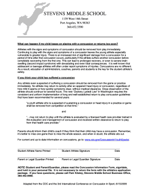 Concussion Information Form