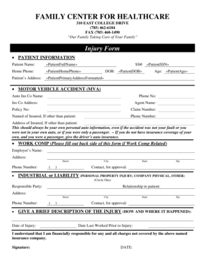 Injury Form