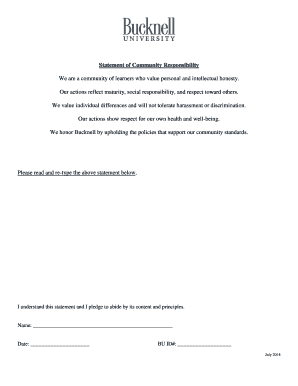 Statement of Community Responsibility