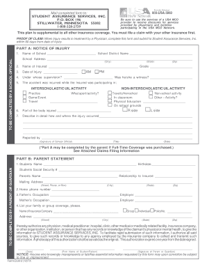 Student Accident Insurance Enrollment Form