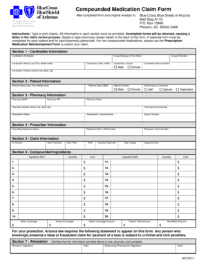 Compounded Medication Claim Form