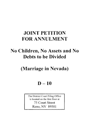 Annulment Joint Petition Form
