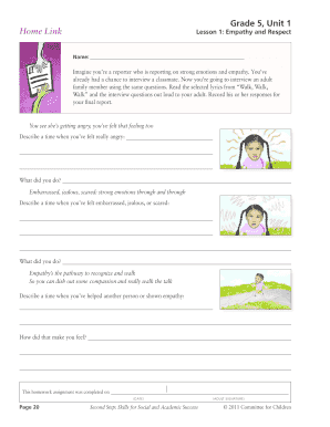 Second Step Homework Assignments