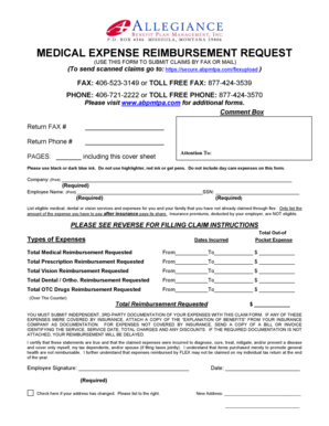 Medical Expense Reimbursement Request Form