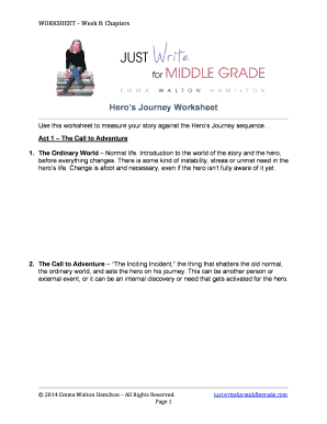 Hero's Journey Worksheet
