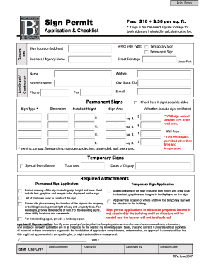 Sign Permit Application