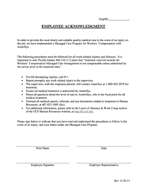 Employee Acknowledgment Form