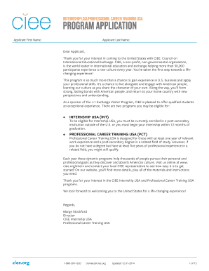 Internship USA Professional Career Training USA Program Application