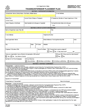 DS-7002 Training Internship Placement Plan