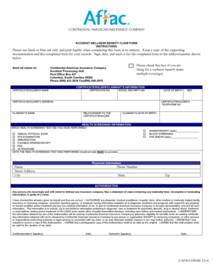 Continental American Insurance Accident Wellness Benefit Claim Form