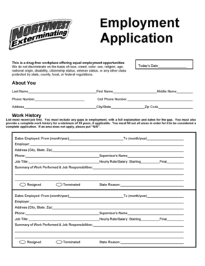 Employment Application Form