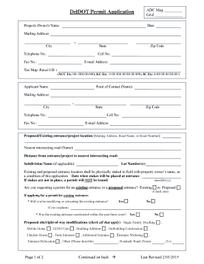 DelDOT Permit Application