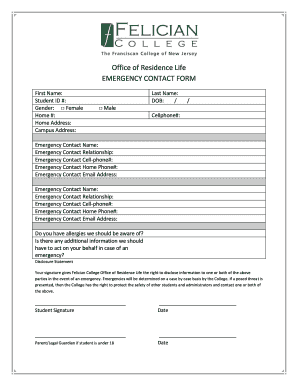 Emergency Contact Form