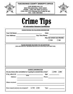 Crime Tip Report Form