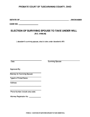 Election of Surviving Spouse to Take Under Will