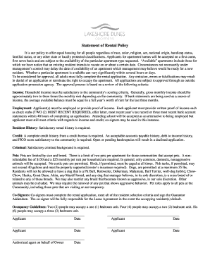 Rental Application Form