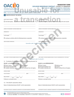 Exclusive Brokerage Contract for Divided Co-Ownership