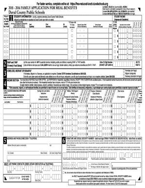 Duval County Public Schools Meal Benefits Application