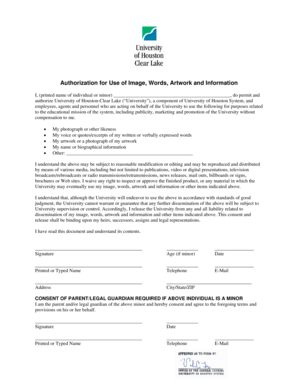 Authorization for Use of Image and Information