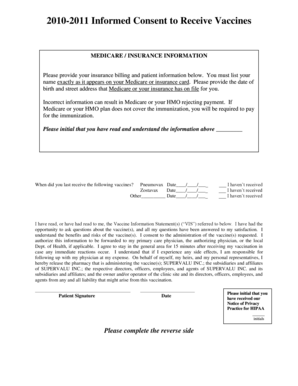 Informed Consent to Receive Vaccines