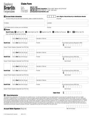 Employee Benefits Corporation Claim Form