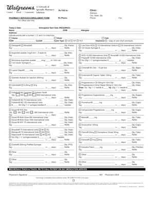 Pharmacy Services Enrollment Form