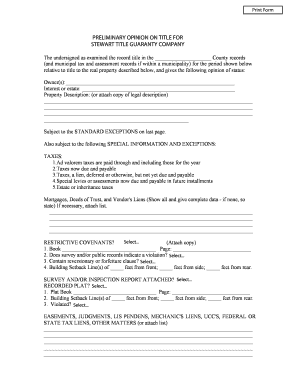 Title Insurance Application
