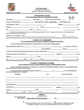 Application to Travel Form