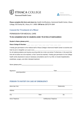 Consent for Treatment of a Minor