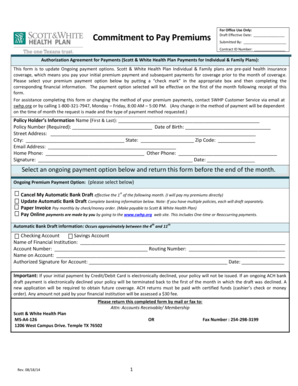 Authorization Agreement for Payments