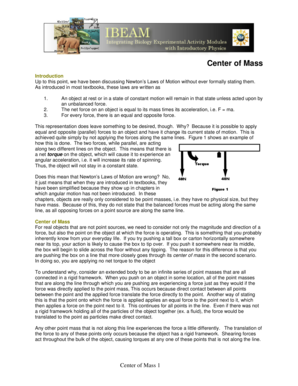 Center of Mass Physics Activity