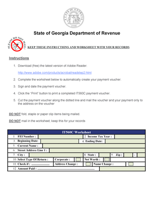 Georgia IT 560C Payment Voucher