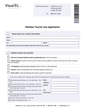 Letter of authority template uk - Pakistan Tourist visa Application - Pakistan visa