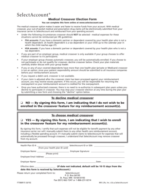 Medical Crossover Election Form