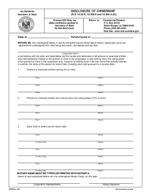 Louisiana Disclosure of Ownership Form