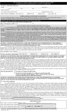 University of North Carolina ORP Disposition Form