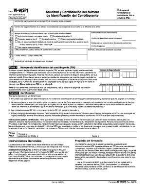 Formulario W-9(SP)