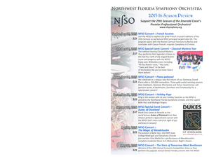 Northwest Florida Symphony Orchestra 2015-16 Season Subscription Order Form